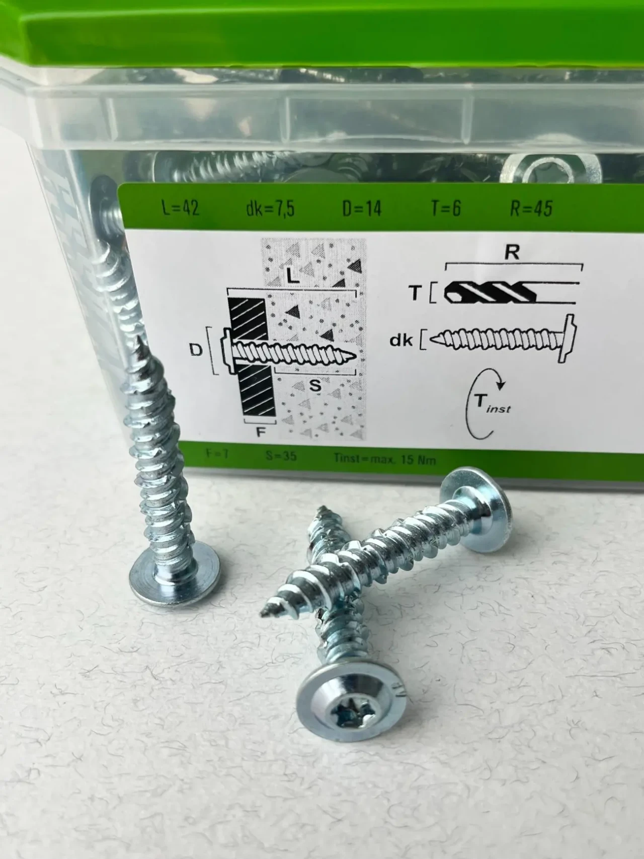 ESSVE 105281 - Бетоношуруп 7.5(6)х42 WAF TX30 оцинкованний 100шт/уп. 3