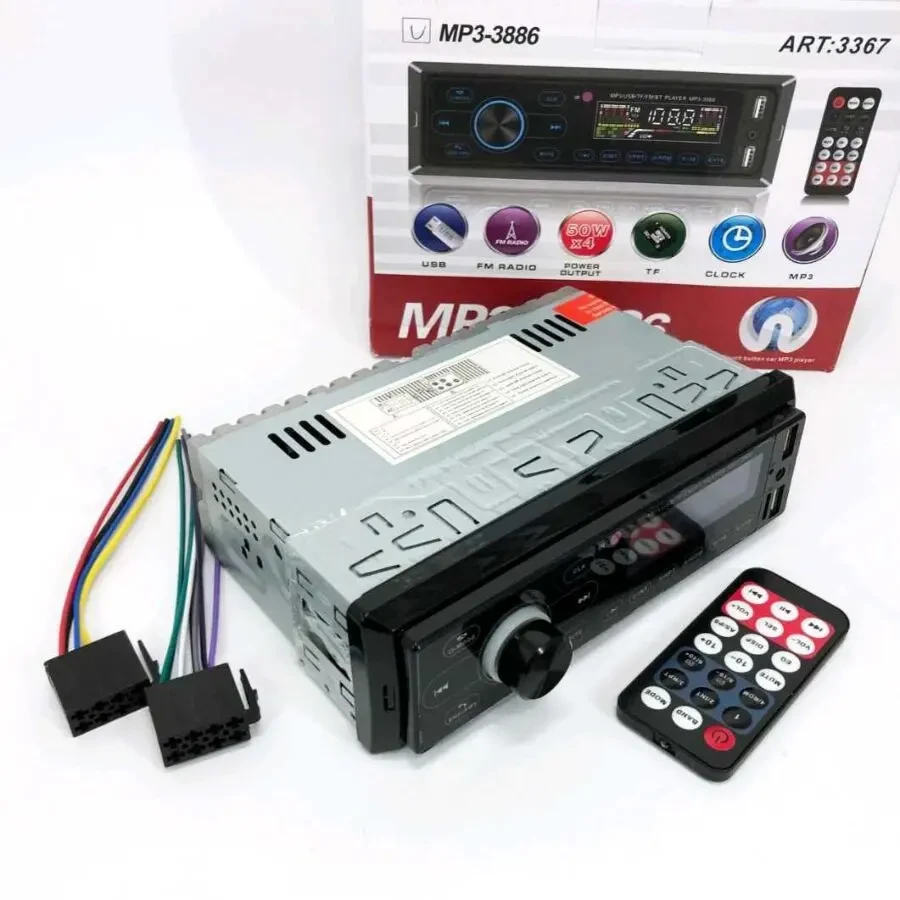 Автомагнітола з сенсорним дисплеєм MP3 3886 ISO 1DIN багатофункціональ 2
