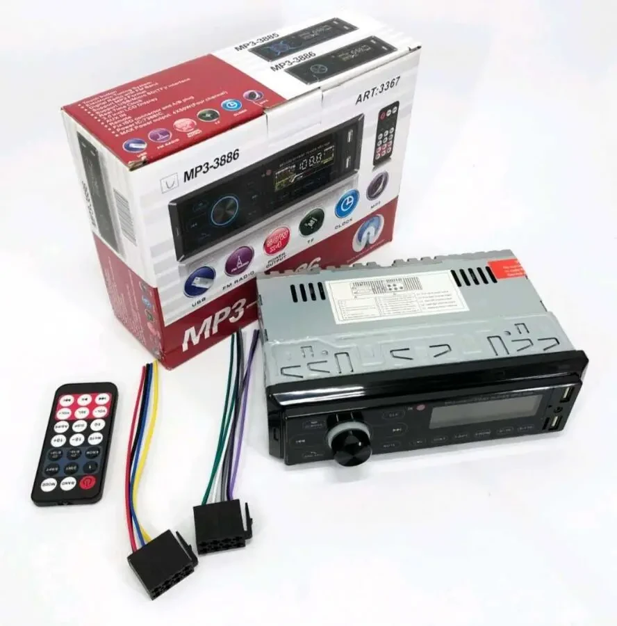 Автомагнітола з сенсорним дисплеєм MP3 3886 ISO 1DIN багатофункціональ 3