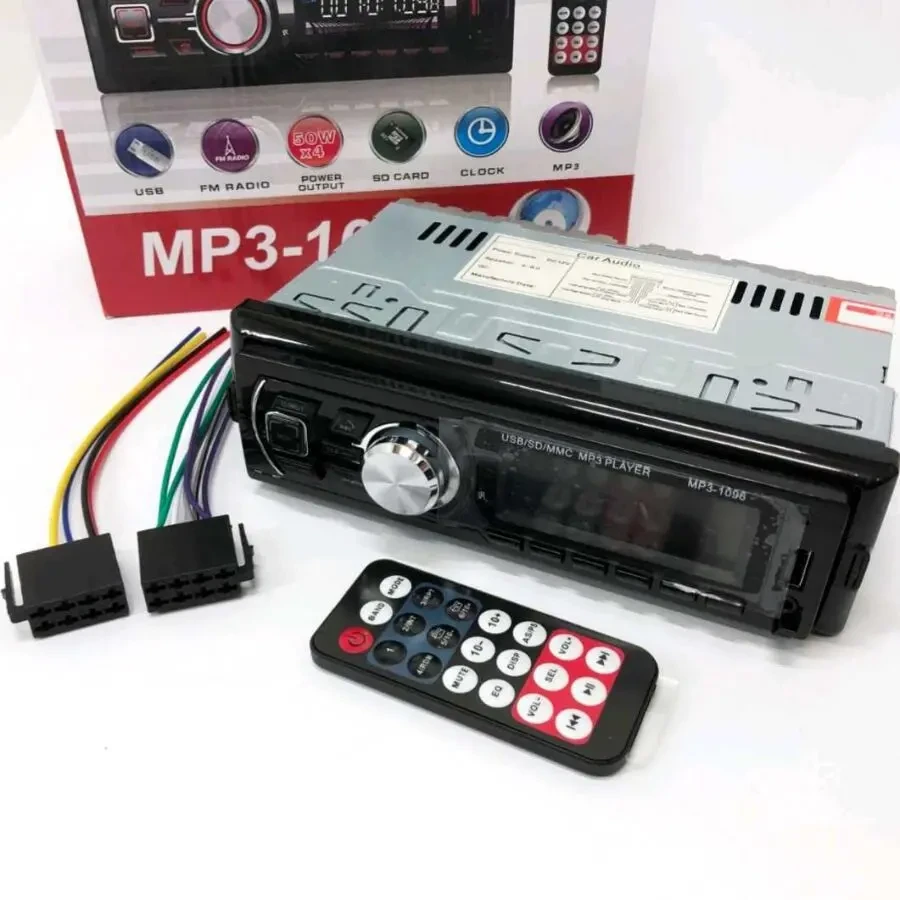 Автомагнітола MP3-1096 BT ISO зі знімною панеллю 4х50W, Магнітофон для 3