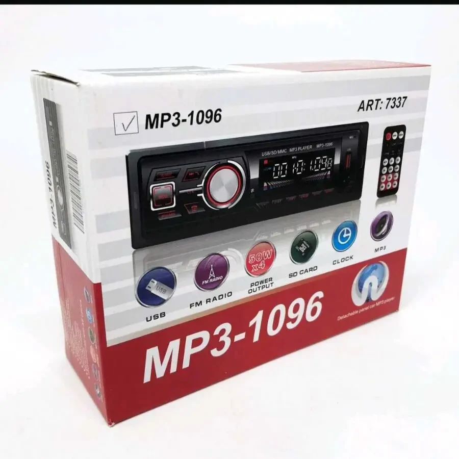 Автомагнітола MP3-1096 BT ISO зі знімною панеллю 4х50W, Магнітофон для 2