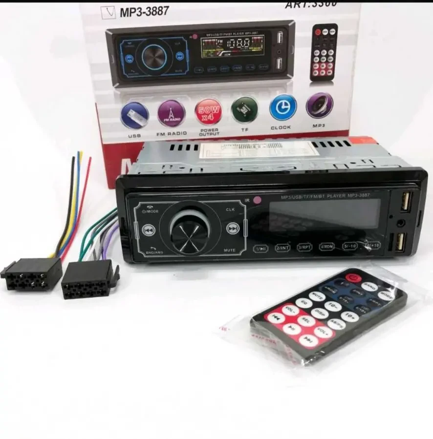 Автомагнітола MP3 3887 ISO 1DIN сенсорний дисплей LED/LCD, Автомобільн 4