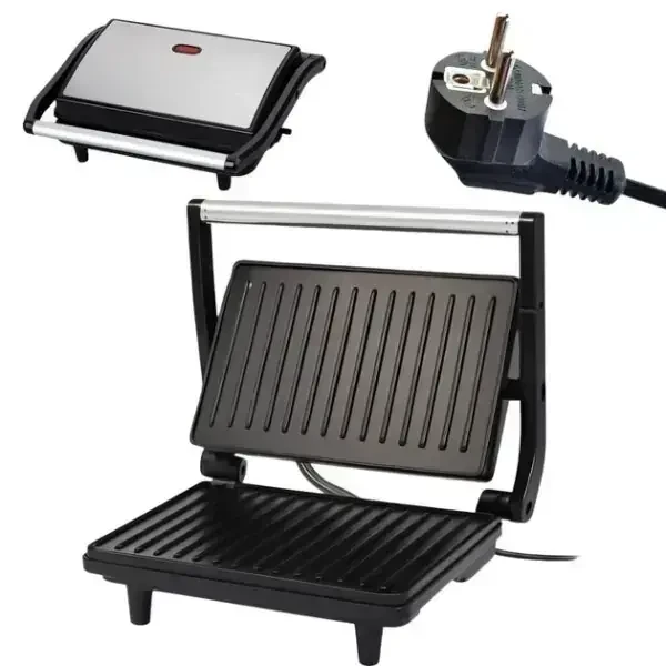 Електричний гриль під тиском 850 Вт, контактний гриль 7