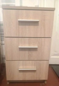 Комод для спальні з 3 шухлядами з ламінованого ДСП, комод в кімнату