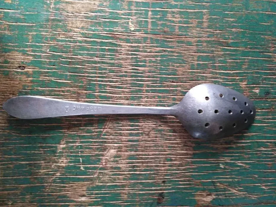 Ложка шумовка,гарнирная ложка с отверстиями алюминиевая Великан 26,5см 8