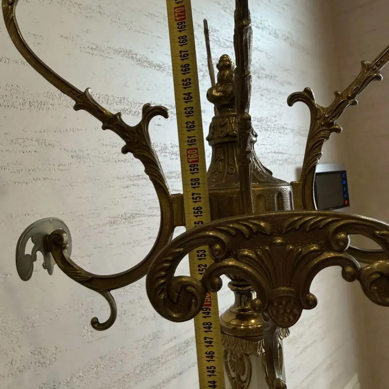 Вішак для одягу бронзовий з оніксом вінтаж 5