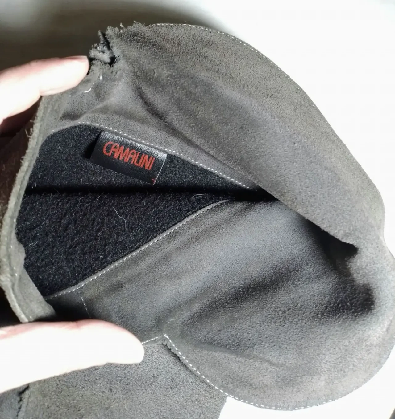 Сапоги ботфорты серые 40 26 замша кожа евро зима, мех, молнии, теплые 8