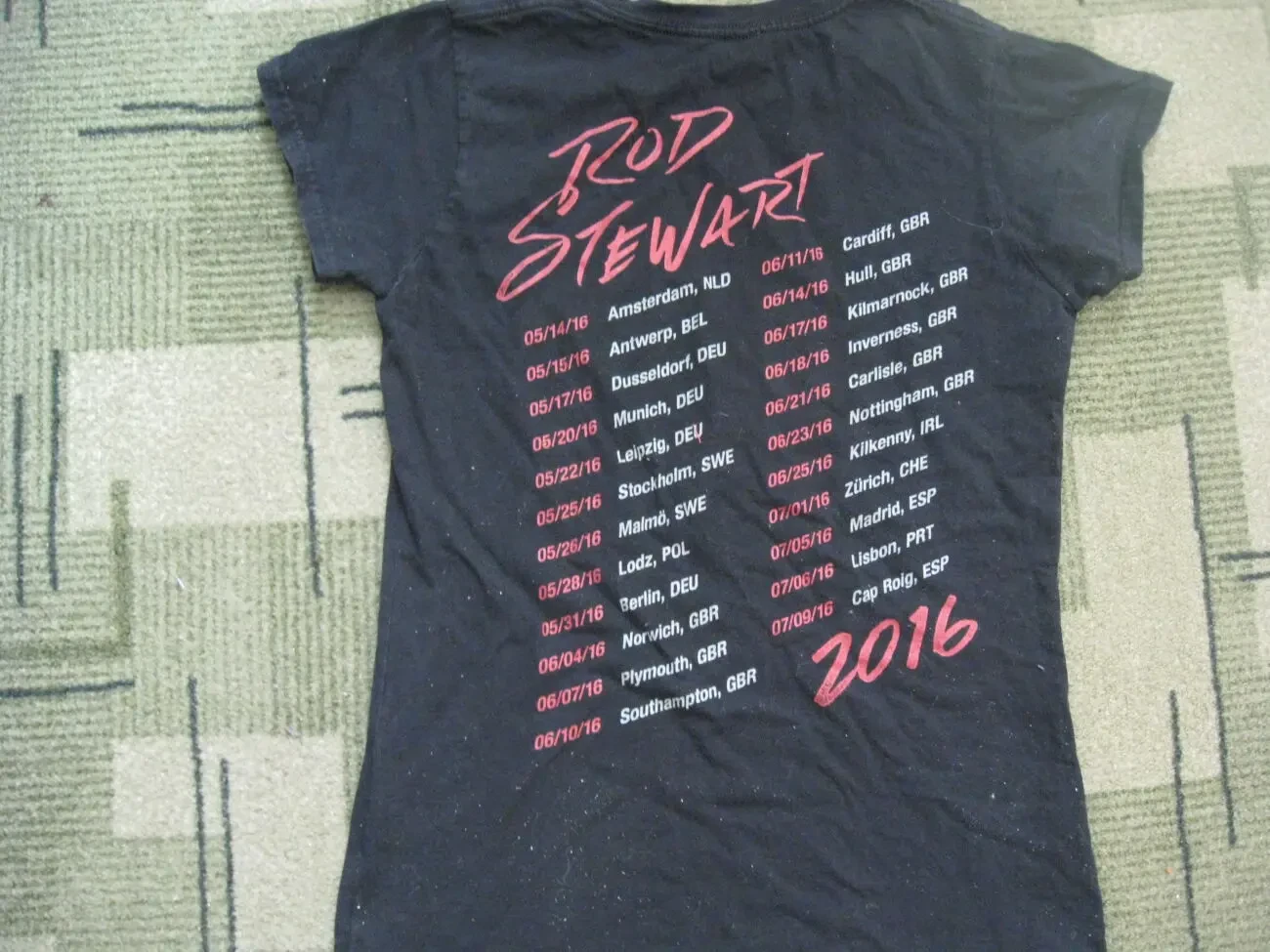 Футболка-мерч співака Рода Стюарта 2