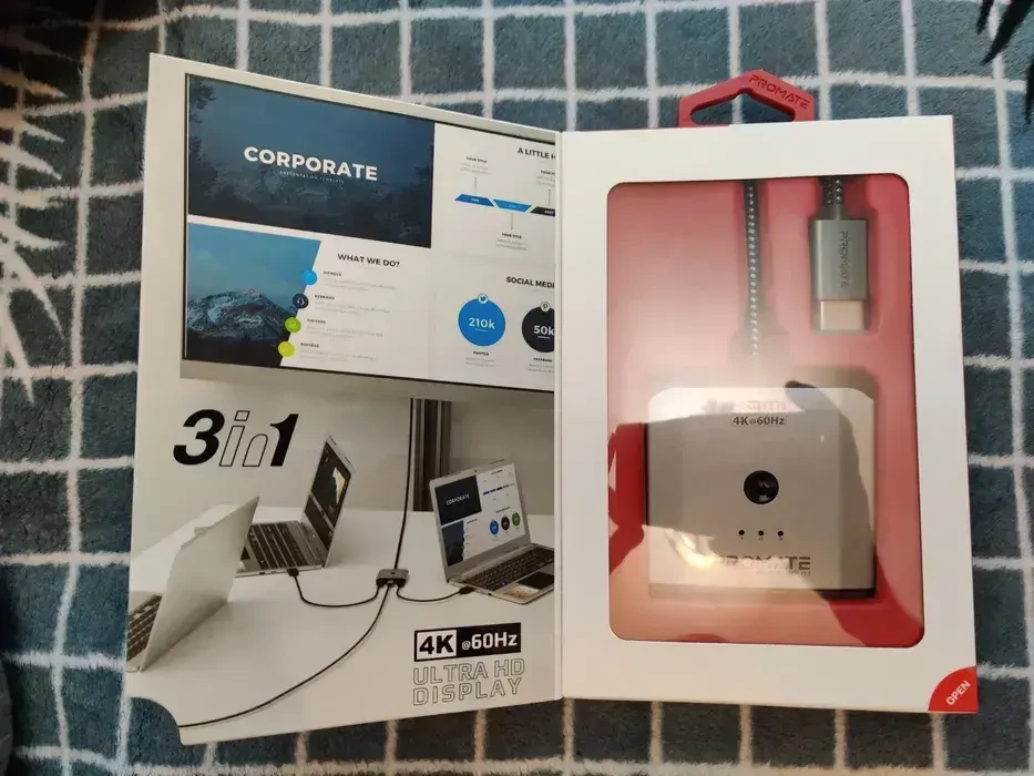 Світч HDMI Promate Mediaswitch-h3 Silver 4