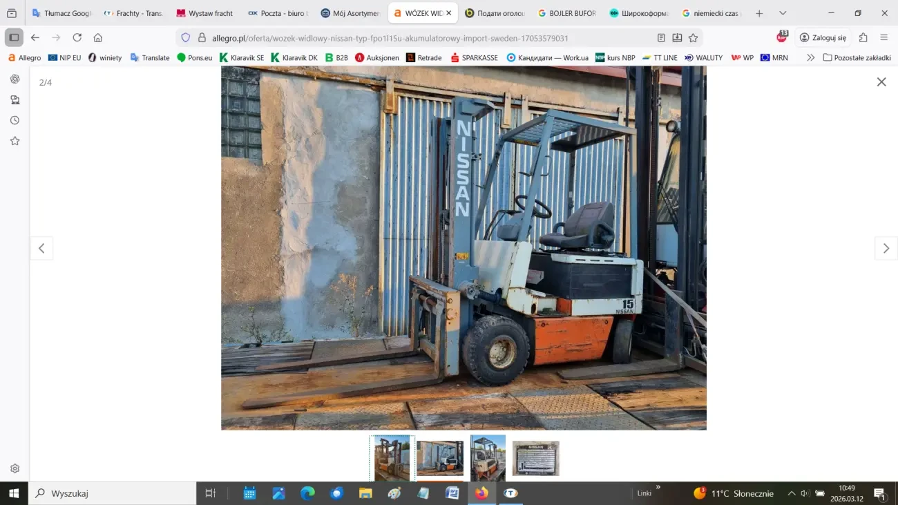 Вилковий навантажувач NISSAN FPO1L15U 2