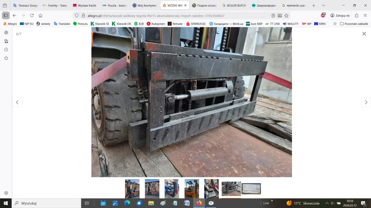 Вилковий навантажувач NISSAN FPO1L15U (Імпорт зі Швеції) 5