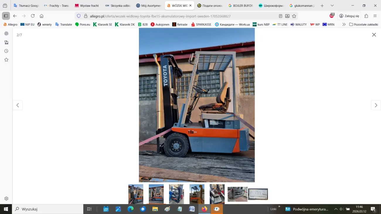 Вилковий навантажувач TOYOTA FBE15