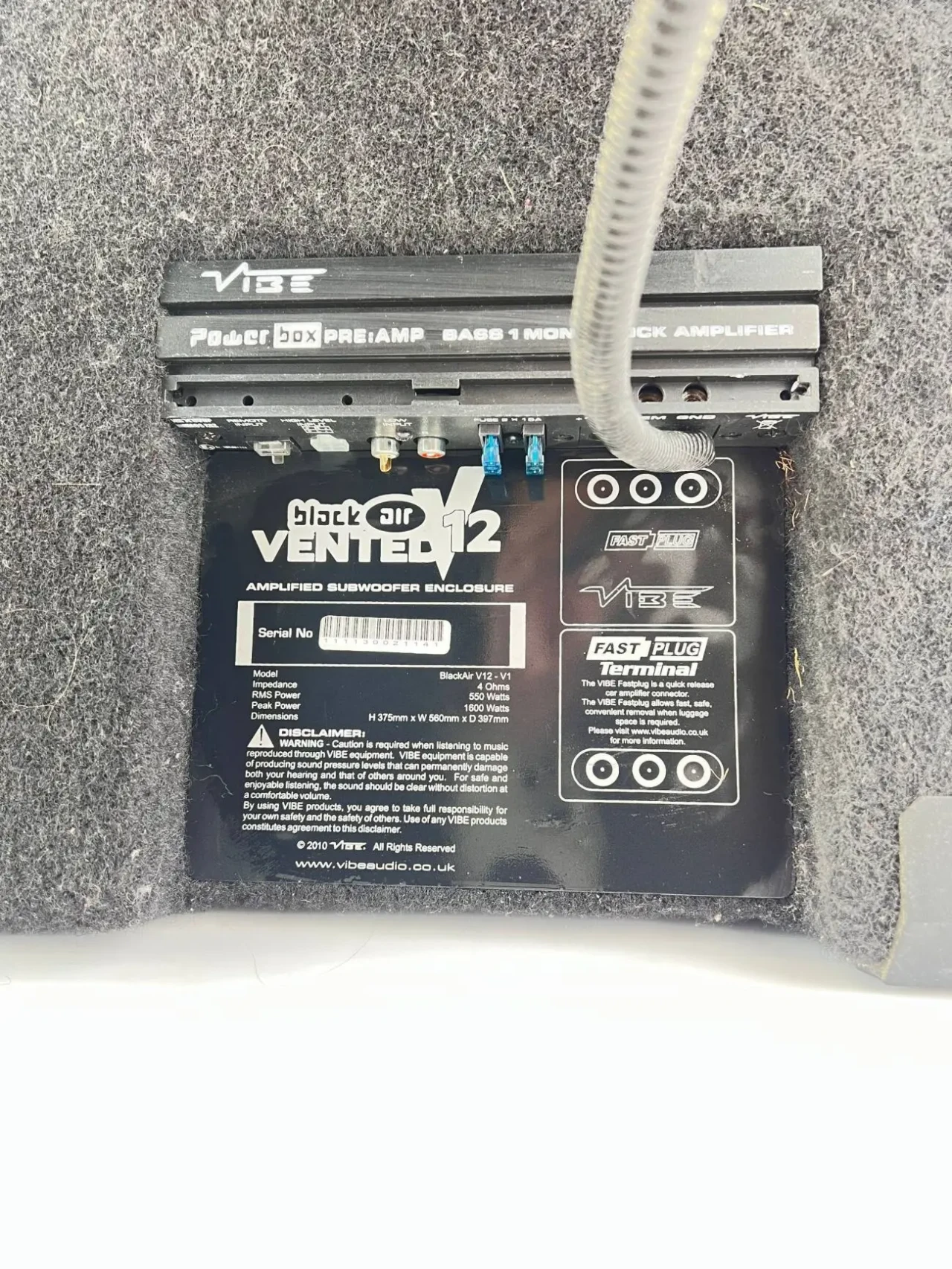 Активний сабвуфер VIBE BlackAir V12 1600W 3