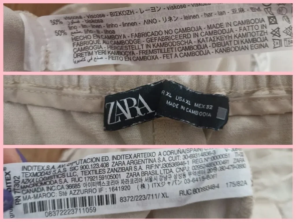 Zara Шорты женские лен с вискозой бежевые XL 8