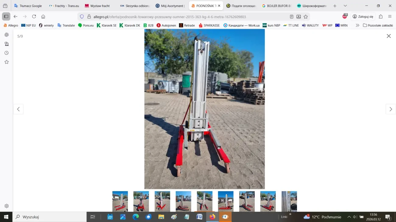 Підйомник вантажний пересувний 4