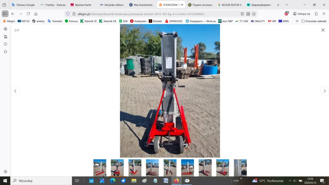 Підйомник вантажний пересувний 3