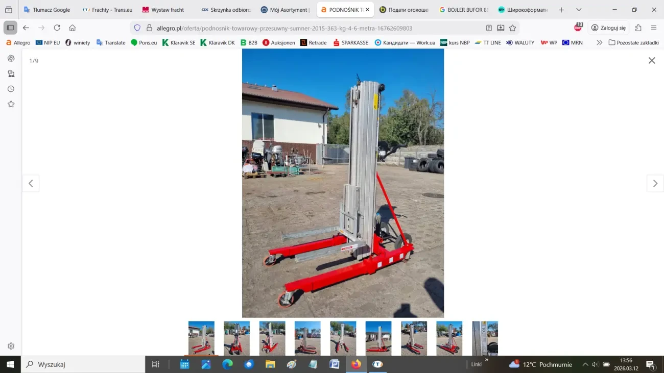 Підйомник вантажний пересувний 2