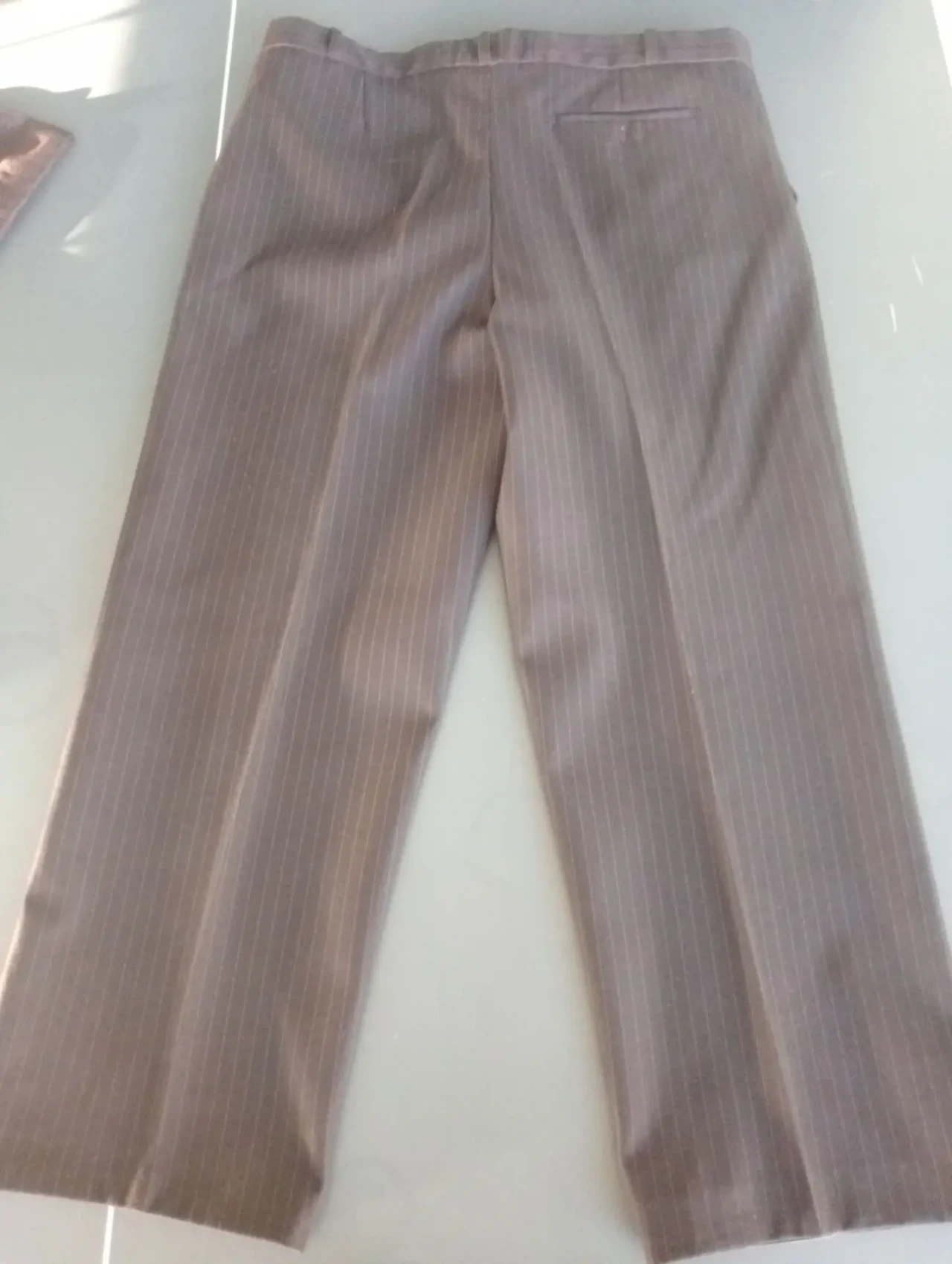 Штани чоловічі чорні в тонку смужку 3