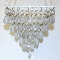 Редкая подвесная винтажная люстра для свечей абажур с подвесками