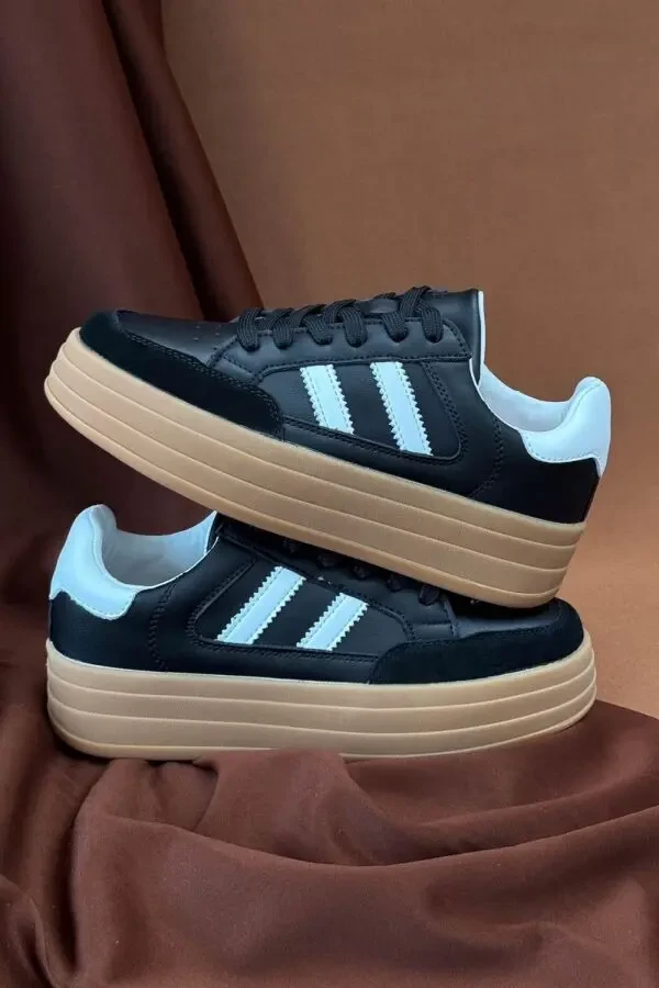 Стильні демісезонні кросівки Stilli у чорно-бежевому поєднанні. 2