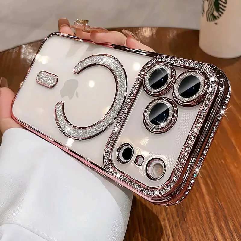 Розкішний чохол зі стразами для iPhone 17 Pro Max – MagSafe та захист 2