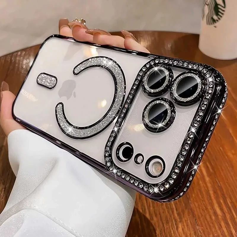 Розкішний чохол зі стразами для iPhone 17 Pro Max – MagSafe та захист 4