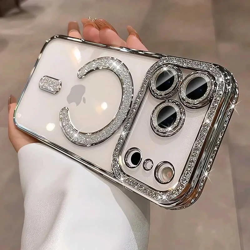 Розкішний чохол зі стразами для iPhone 17 Pro Max – MagSafe та захист 3