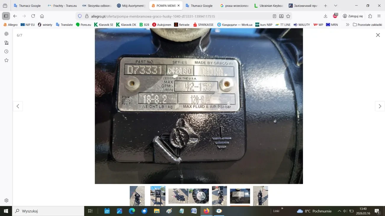 Mембранний насос Graco Husky 1040 6