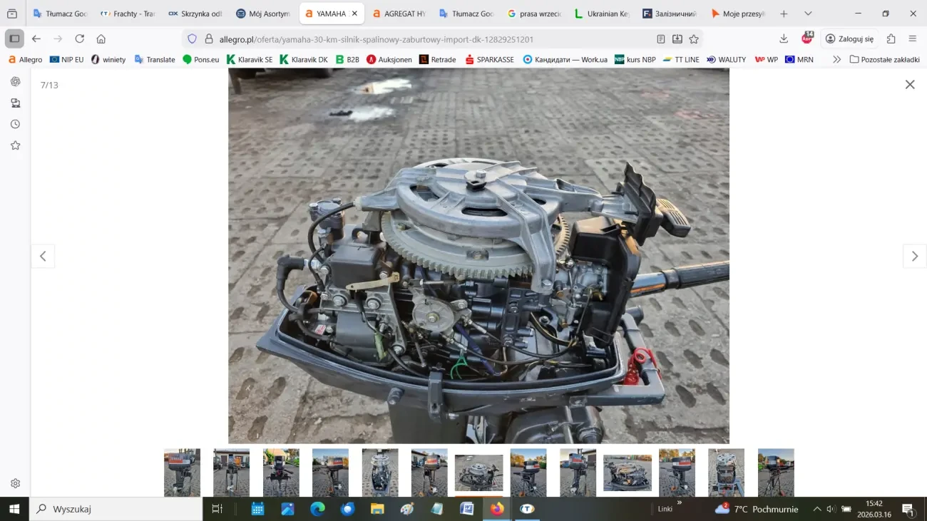 Японський човновий двигун Yamaha 30 8