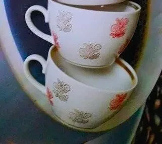 Посуда Чашка Чашки Полонский фарфоровый з-д тонкостенные Узоры 2 шт 4