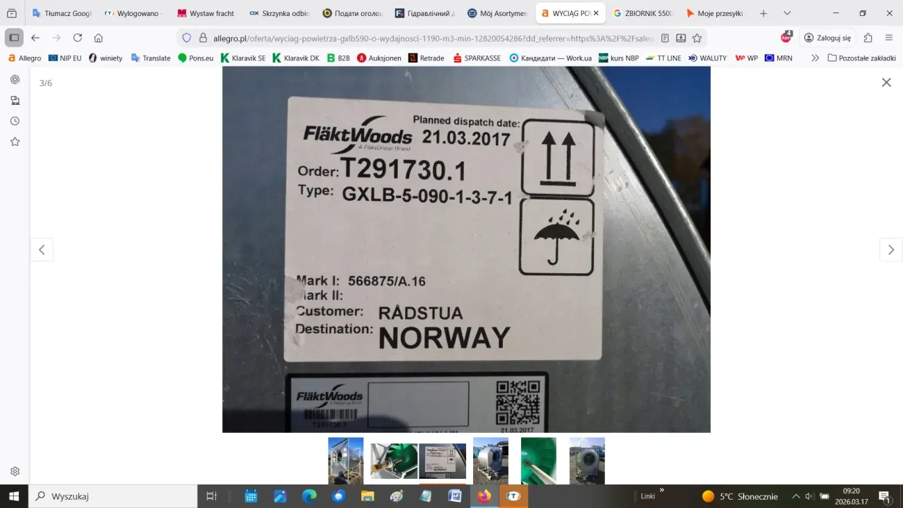 Повітряна витяжка (радіальний вентилятор) GXLB 590 3