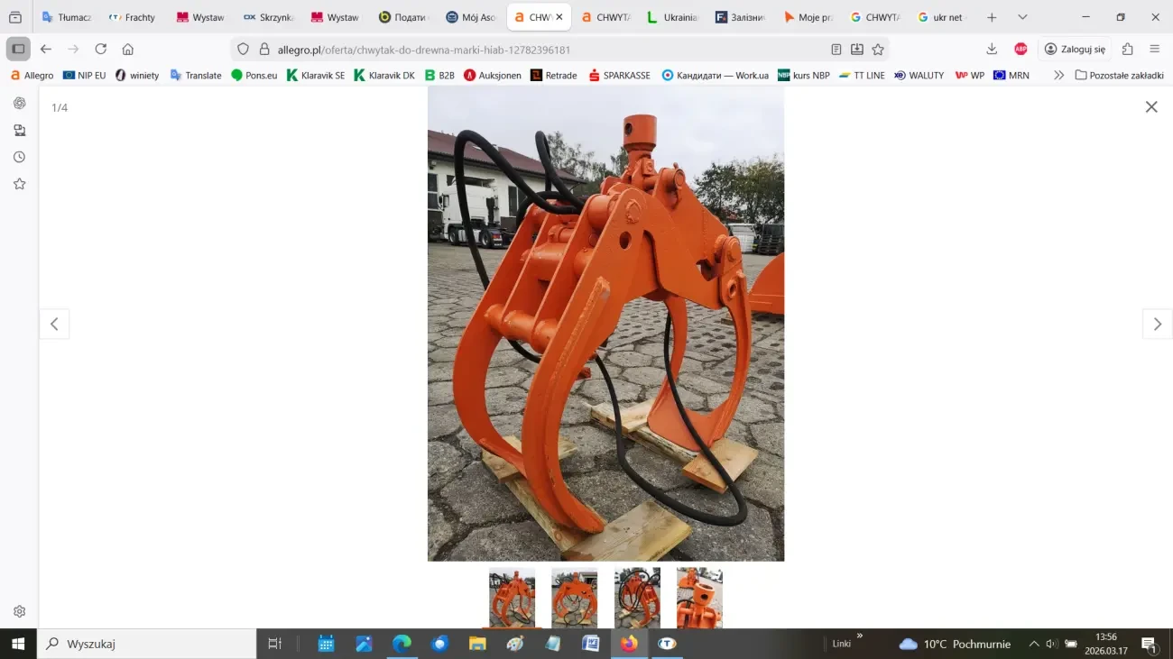 Гідравлічний захват для деревини