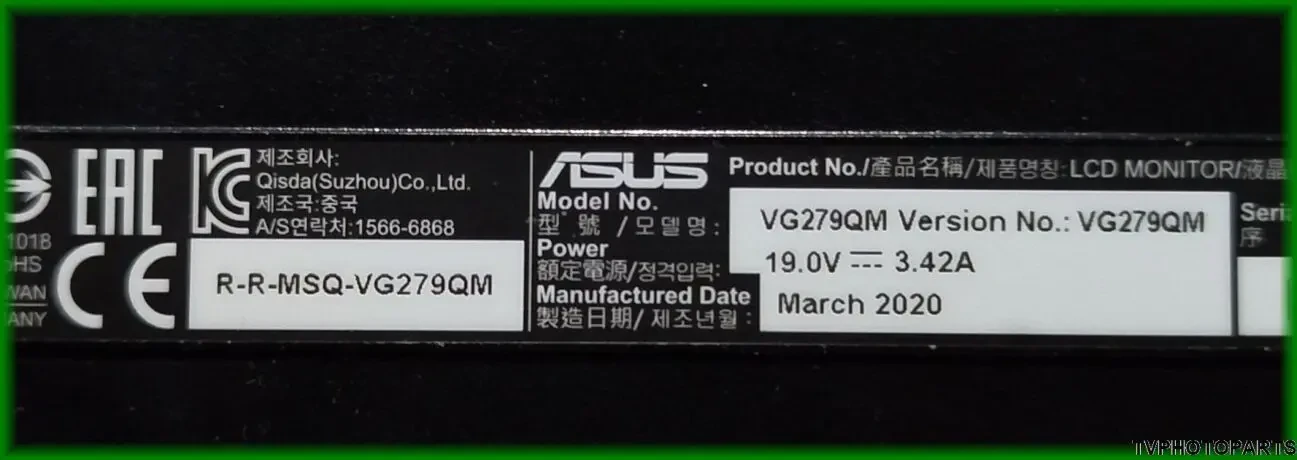 Main Board 4H.4MP01.A00 для монітора Asus VG279QM 5