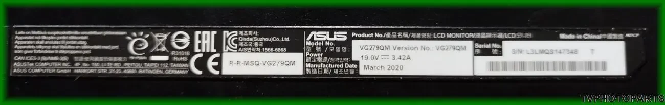Main Board 4H.4MP01.A00 для монітора Asus VG279QM 6