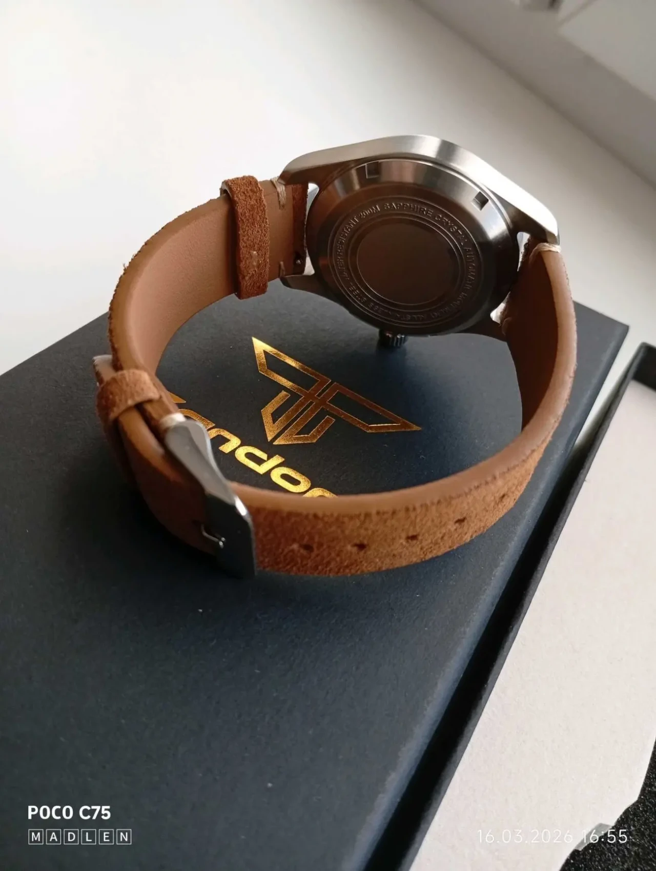 Механические мужские часы авиаторы Tandorio 39mm NH35a 20bar 6