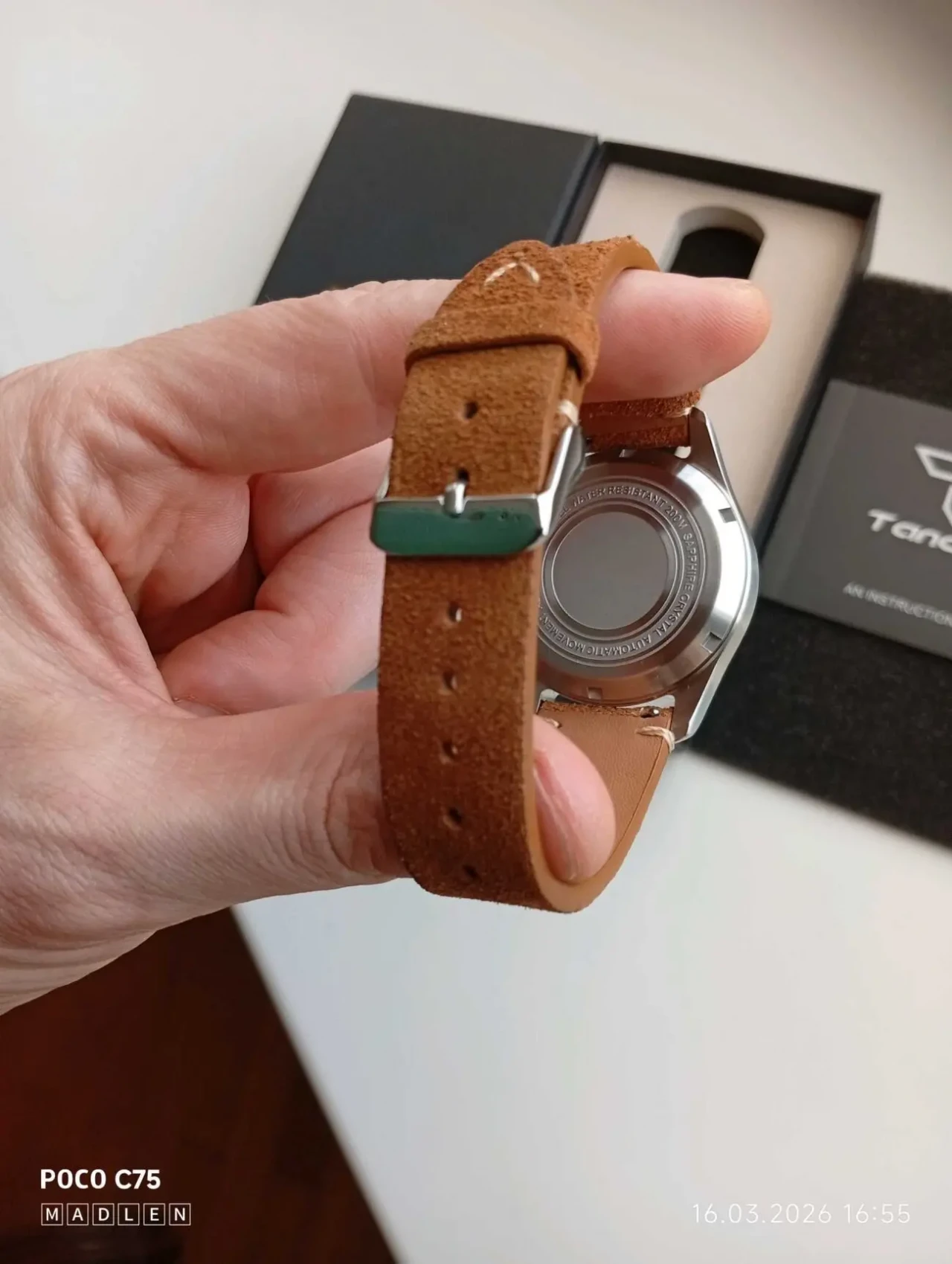 Механические мужские часы авиаторы Tandorio 39mm NH35a 20bar 4