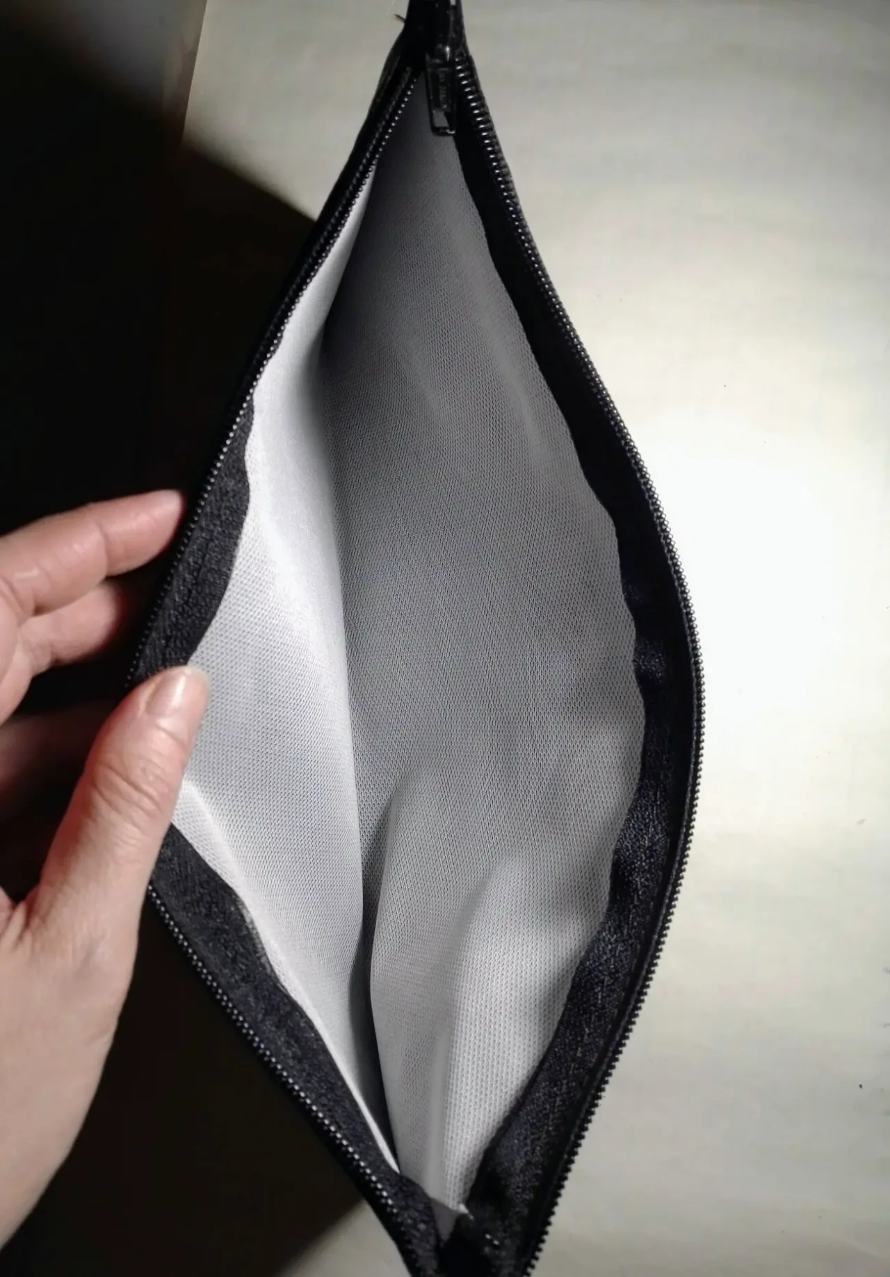 Сумочка косметичка чехол на змейке,черный 29 см, текстиль 2