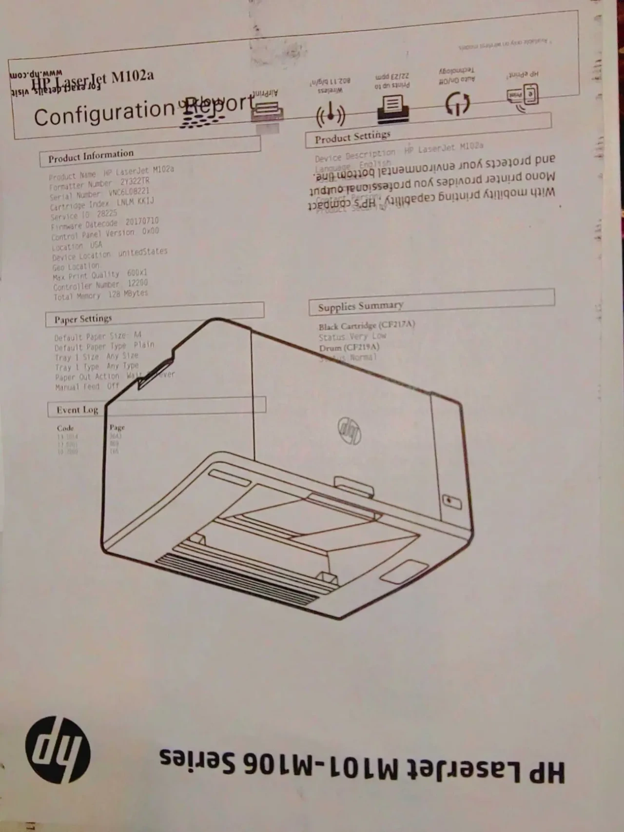 Принтер HP LaserJet Pro M102a 7