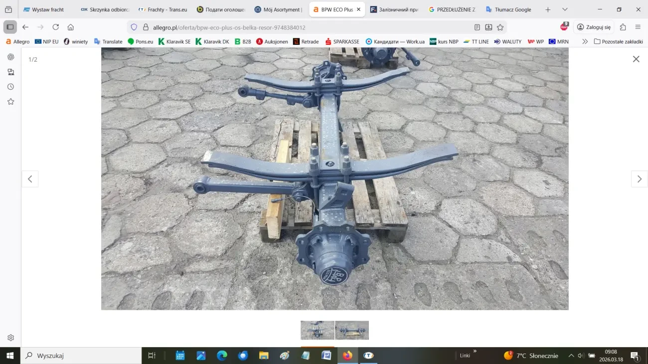 Bісь BPW ECO Plus з ресором 2