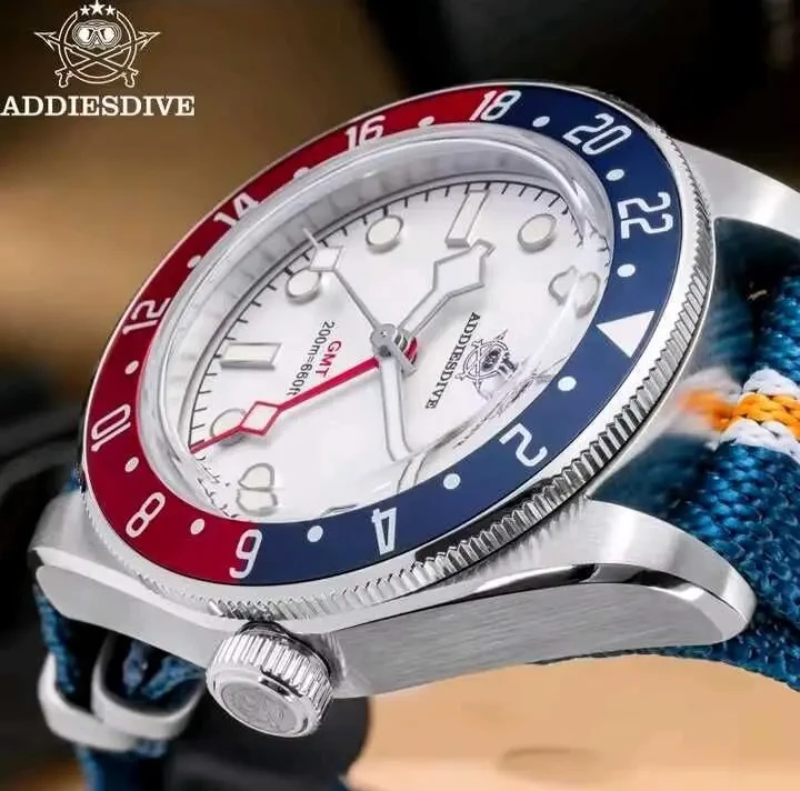 Часы Addiesdive GMT 200m в стиле Pepsi 4
