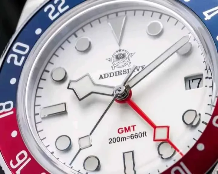 Часы Addiesdive GMT 200m в стиле Pepsi 3