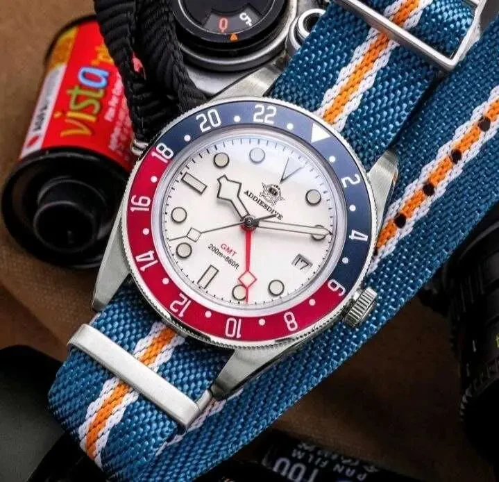 Часы Addiesdive GMT 200m в стиле Pepsi 2