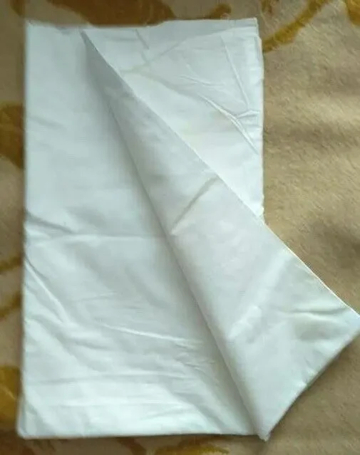 Ткань новая хлопок белый и нежно-абрикосовый, 2 куска 4