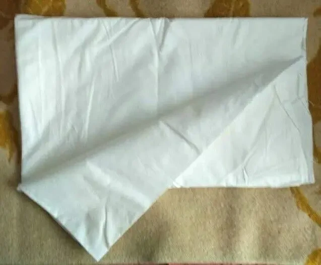 Ткань новая хлопок белый и нежно-абрикосовый, 2 куска 5