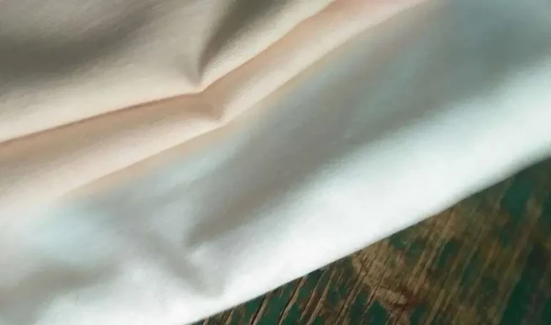 Ткань новая хлопок белый и нежно-абрикосовый, 2 куска 2