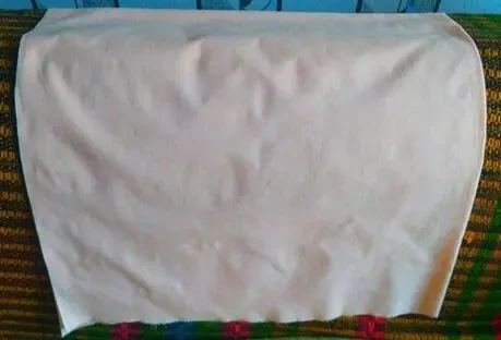 Ткань новая хлопок белый и нежно-абрикосовый, 2 куска 9