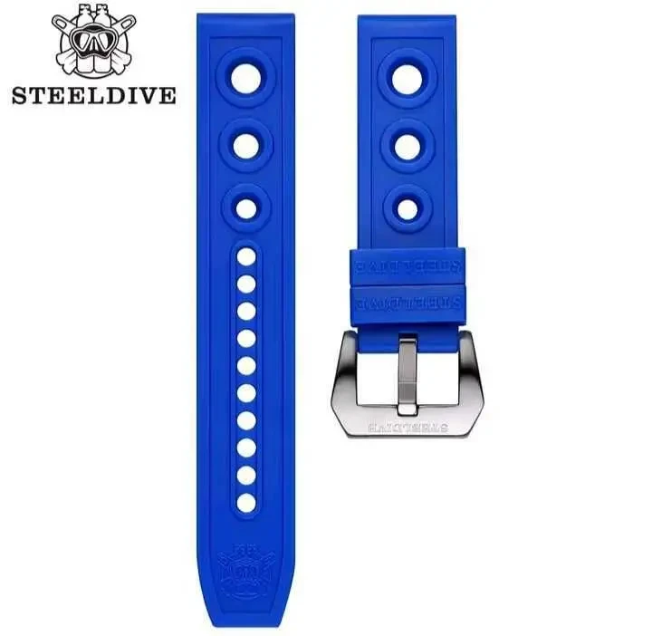 Ремень для часов STEELDIVE дайвинг силикон/резина 20-22мм 5