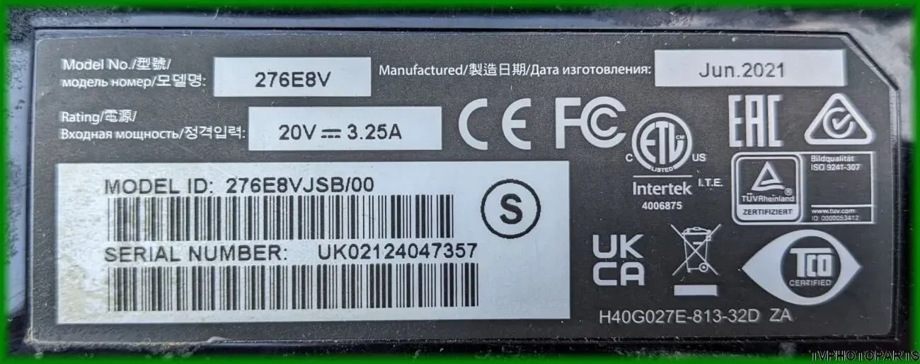 Main Board 715G9961-M0B-000-0H5F для монітора Philips 276E8V 6