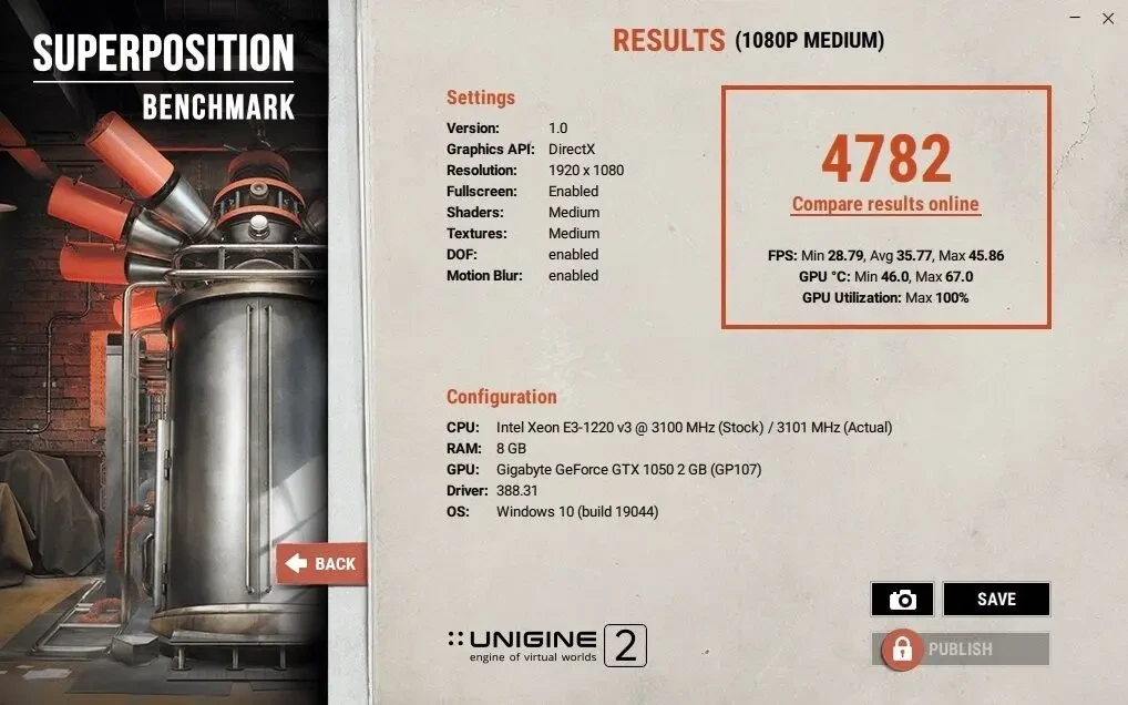 Видеокарта GeForce GTX 1050 2 ГБ Gigabyte D5 (GV-N1050D5-2GD) (Новая) 9
