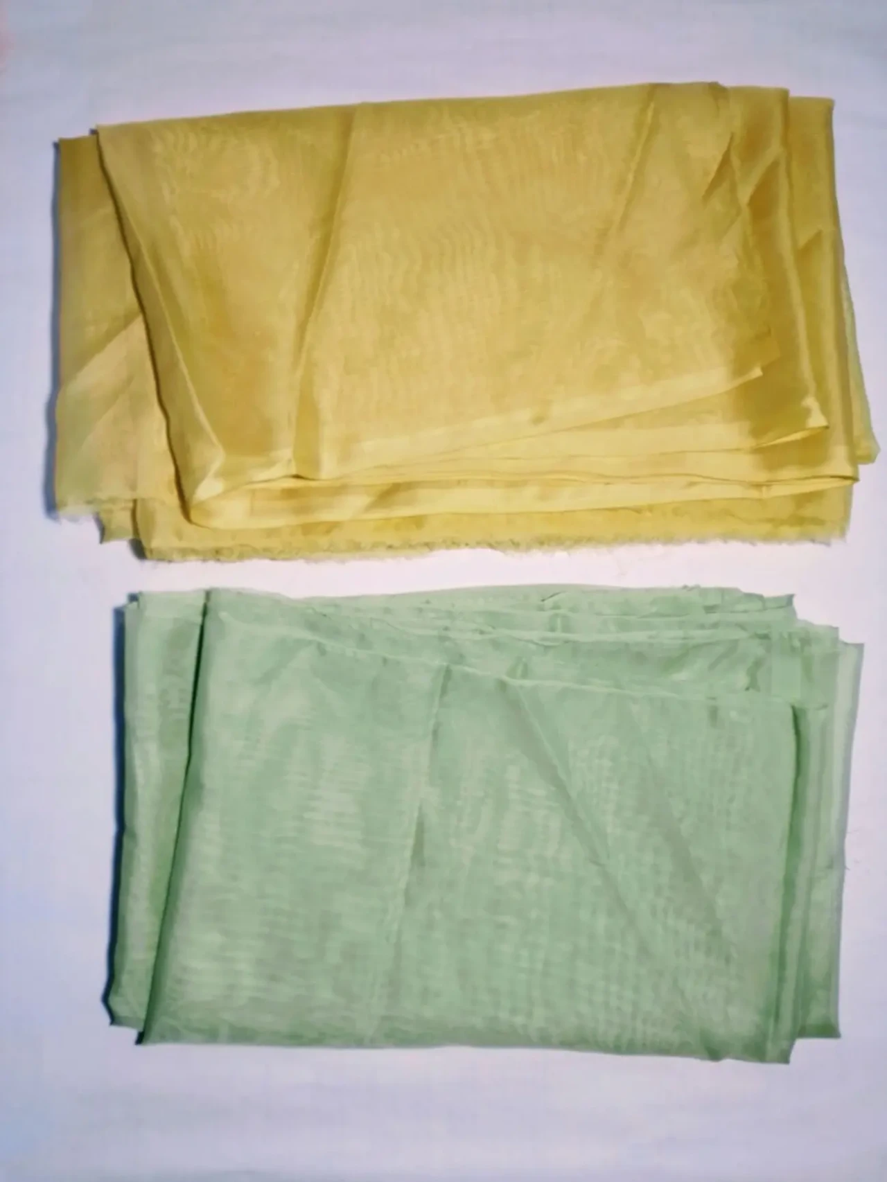 Тюль желтая зеленая салатовая прозрачная 0.97 на 3 м полиэстер органза